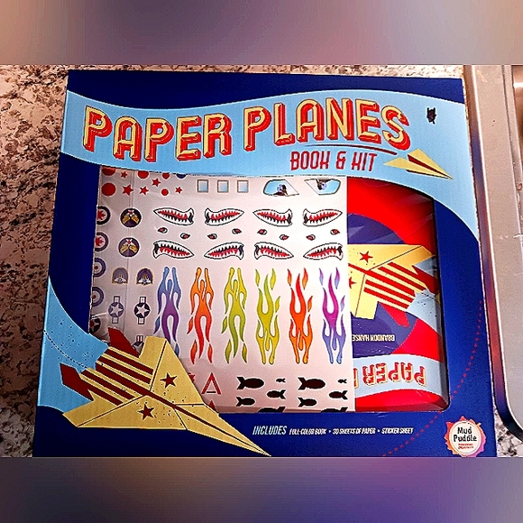 Paper Planes Kit With Book Paper Stickers+ Learn To Draw Plane Stencils New - Picture 8 of 10